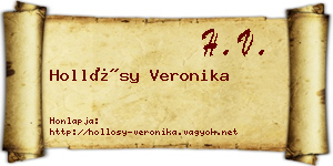 Hollósy Veronika névjegykártya